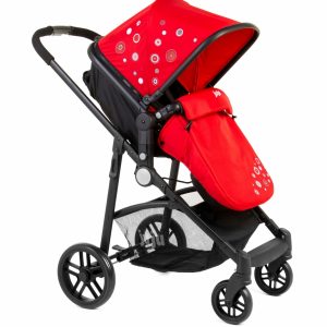 Carucior 2 in 1 Juju Happy In The Park Rosu-Negru