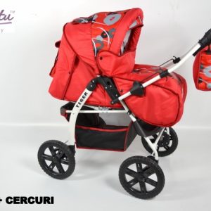 Carucior 2 in 1 Kerttu Tiger rosu cu model