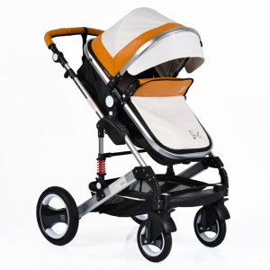 Carucior 2 in 1 cu suspensii Gala Beige Leather