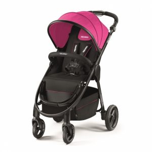 Carucior 2 in 1 pentru Copii Citylife Pink cu Landou si Scaun Auto Privia Recaro