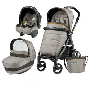 Carucior 3 In 1 Peg Perego Book Plus 51 Black Completo Elite Luxe Grey