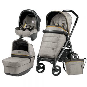 Carucior 3 In 1 Peg Perego Book Plus 51 Black POP-UP Elite Luxe Grey