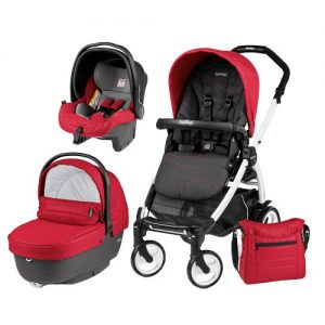 Carucior 3 In 1 Peg Perego Book Plus 51 BlackWhite Sportivo Bloom Bloom Red