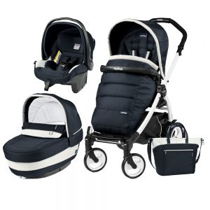 Carucior 3 In 1 Peg Perego Book Plus 51 BlackWhite Completo Elite Luxe Blue