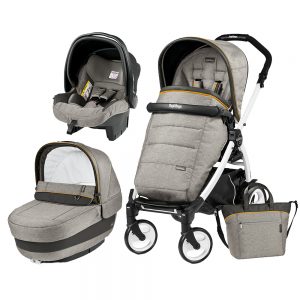 Carucior 3 In 1 Peg Perego Book Plus 51 BlackWhite Completo Elite Luxe Grey