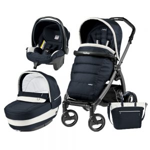 Carucior 3 In 1 Peg Perego Book Plus S Black Completo Elite Luxe Blue