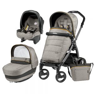 Carucior 3 In 1 Peg Perego Book Plus S Black Completo Elite Luxe Grey