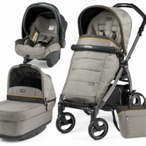 Carucior 3 In 1 Peg Perego Book Plus S Black POP-UP Elite Luxe Grey