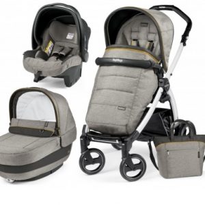 Carucior 3 In 1 Peg Perego Book Plus S BlackWhite POP-UP Elite Luxe Grey