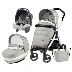 Carucior 3 In 1 Peg Perego Book Plus S BlackWhite Completo Elite Luxe Opal