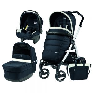 Carucior 3 In 1 Peg Perego Book Plus S BlackWhite POP-UP Elite Luxe Blue
