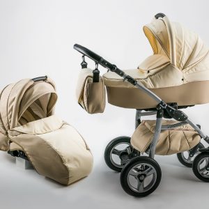 Carucior 3 in 1 Kerttu Fusion F3 crem cu cappuccino