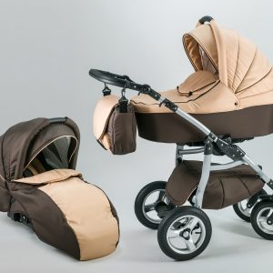 Carucior 3 in 1 Kerttu Fusion F4 cappuccino cu maro