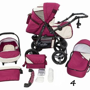 Carucior 3 in 1 Kerttu Twist-R 4 bordo cu crem