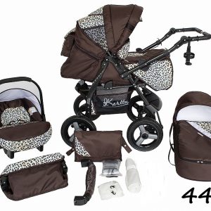 Carucior 3 in 1 Kerttu Twist-R 44 maro cu pantera