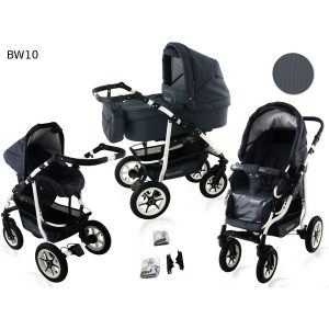 Carucior 3 in 1 Krasnal Bavario White W10
