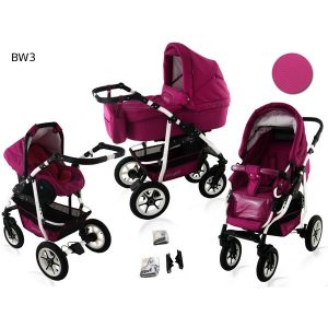 Carucior 3 in 1 Krasnal Bavario White W3