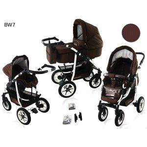 Carucior 3 in 1 Krasnal Bavario White W7