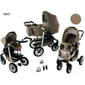 Carucior 3 in 1 Krasnal Bavario White W9