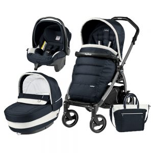 Carucior 3 in 1 Peg Perego Book Plus 51 S Black Completo Elite Luxe Blue