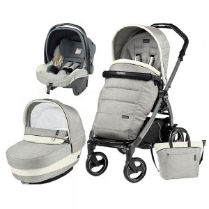 Carucior 3 in 1 Peg Perego Book Plus 51 S Black Completo Elite Luxe Opal