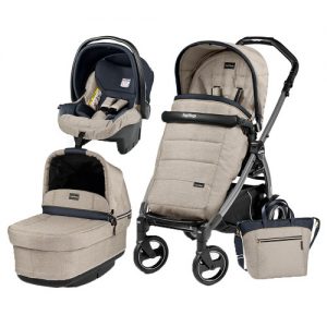 Carucior 3 in 1 Peg Perego Book Plus 51 S Black Pop-Up Elite Luxe Beige