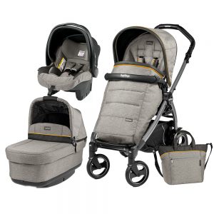 Carucior 3 in 1 Peg Perego Book Plus 51 S Black Pop-Up Elite Luxe Grey