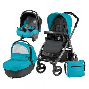 Carucior 3 in 1 Peg Perego Book Plus 51 S Black Sportivo Bloom Bloom Scuba
