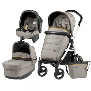 Carucior 3 in 1 Peg Perego Book Plus 51 S BlackWhite Pop-Up Elite Luxe Grey