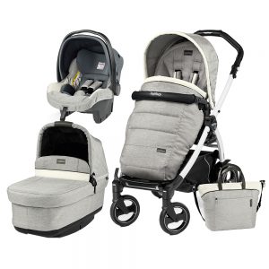 Carucior 3 in 1 Peg Perego Book Plus 51 S BlackWhite Pop-Up Elite Luxe Opal