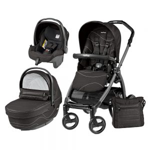 Carucior 3 in 1 Peg Perego Book Plus S Black Sportivo Bloom Bloom Black