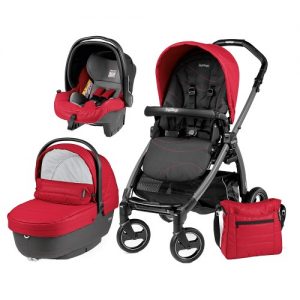 Carucior 3 in 1 Peg Perego Book Plus S Black Sportivo Bloom Bloom Red