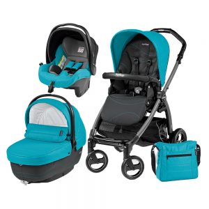Carucior 3 in 1 Peg Perego Book Plus S Black Sportivo Bloom Bloom Scuba