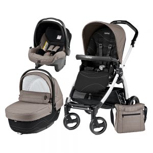 Carucior 3 in 1 Peg Perego Book Plus S BlackWhite Sportivo Bloom Bloom Beige