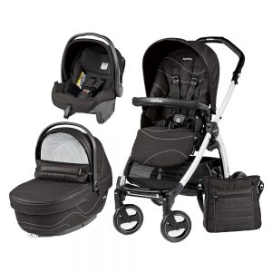 Carucior 3 in 1 Peg Perego Book Plus S BlackWhite Sportivo Bloom Bloom Black