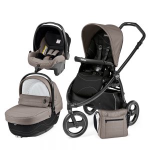 Carucior 3 in 1 Peg Perego Book Scout Matt Black Bloom Bloom Beige