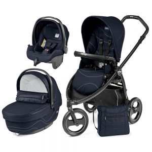 Carucior 3 in 1 Peg Perego Book Scout Matt Black Bloom Bloom Navy