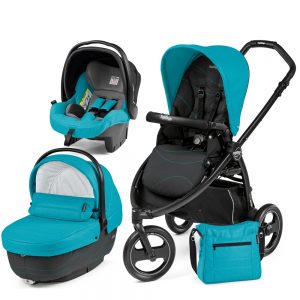 Carucior 3 in 1 Peg Perego Book Scout Matt Black Bloom Bloom Scuba