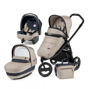 Carucior 3 in 1 Peg Perego Book Scout Matt Black Elite Modular Luxe Beige