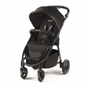 Carucior 3 in 1 pentru Copii Citylife Black cu Landou si Scaun Auto Privia Recaro