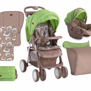 Carucior Foxy 2 in 1 cu cosulet auto Beige Green Lambs