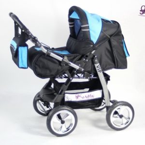 Carucior Kerttu Vip 2 negru cu albastru
