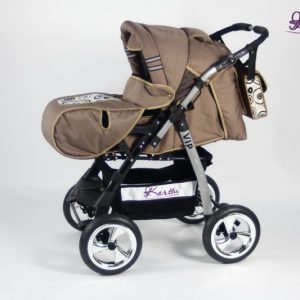 Carucior Kerttu Vip 6 cappuccino cu cercuri