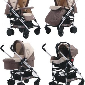 Carucior M7 sistem 3 in 1 Beige