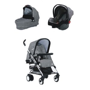Carucior M7 sistem 3 in 1 Jeans Grey