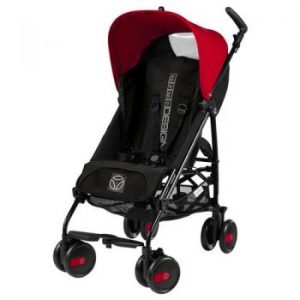 Carucior Pliko Mini Momodesign Negru cu Rosu