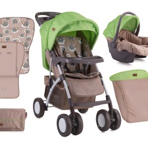 Carucior Set Rio Beige Green Lambs