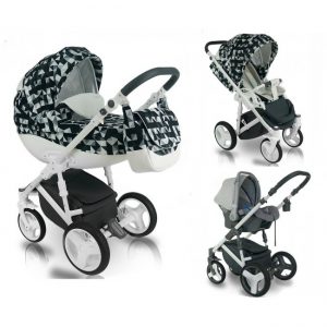 Carucior copii 3 in 1 Bexa Cube White Black