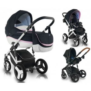 Carucior copii 3 in 1 Bexa Ideal Antrachite Pink
