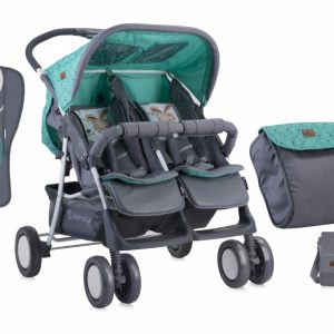 Carucior gemeni Twin Green Grey Friends